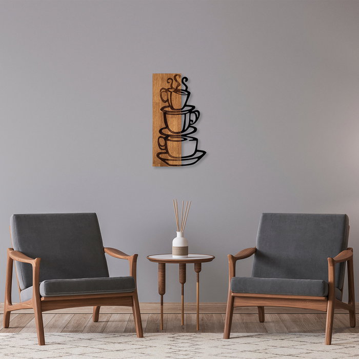 Wallity MA-296 Accesorio Decorativo de Pared en Nogal y Negro Wallity MA-296 Accesorio Decorativo de Pared en Nogal y Negro